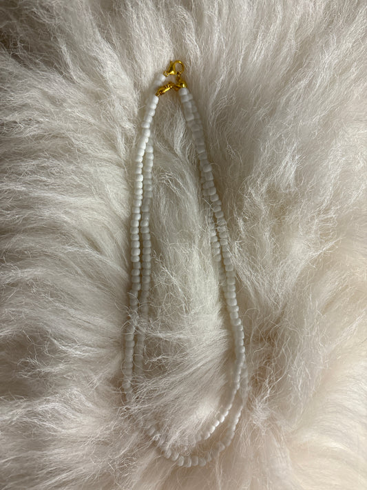 White seed bead Necklace