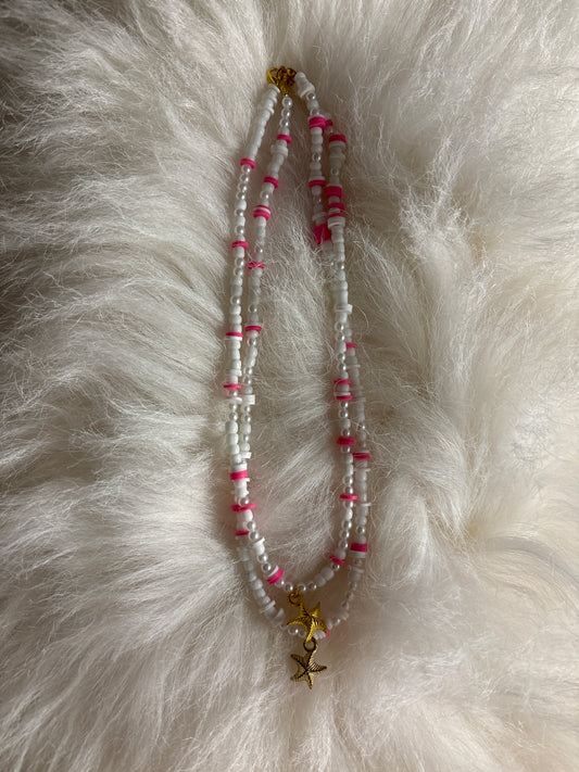 Pink and White necklace