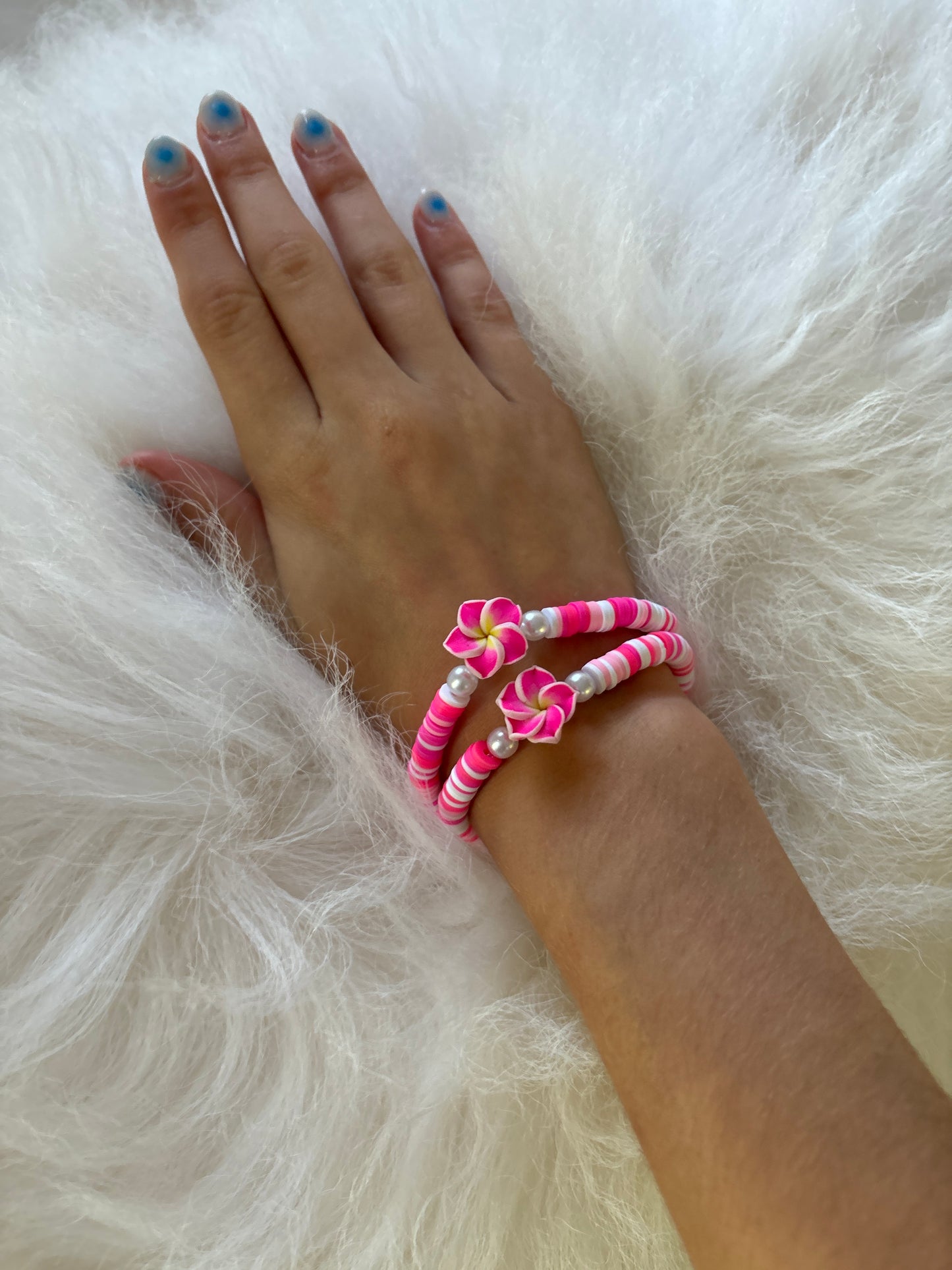 Pink Hibiscus bracelet