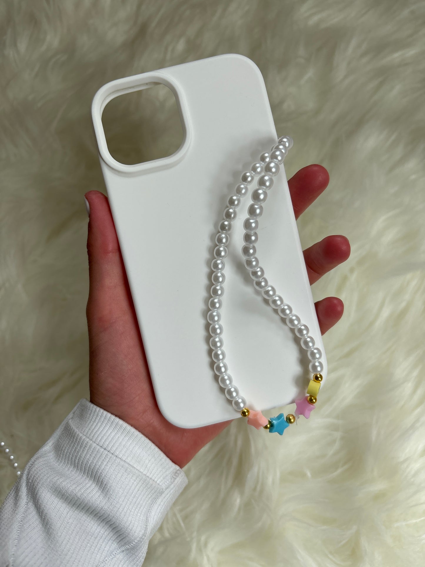 Pearly Stars Phone Charm